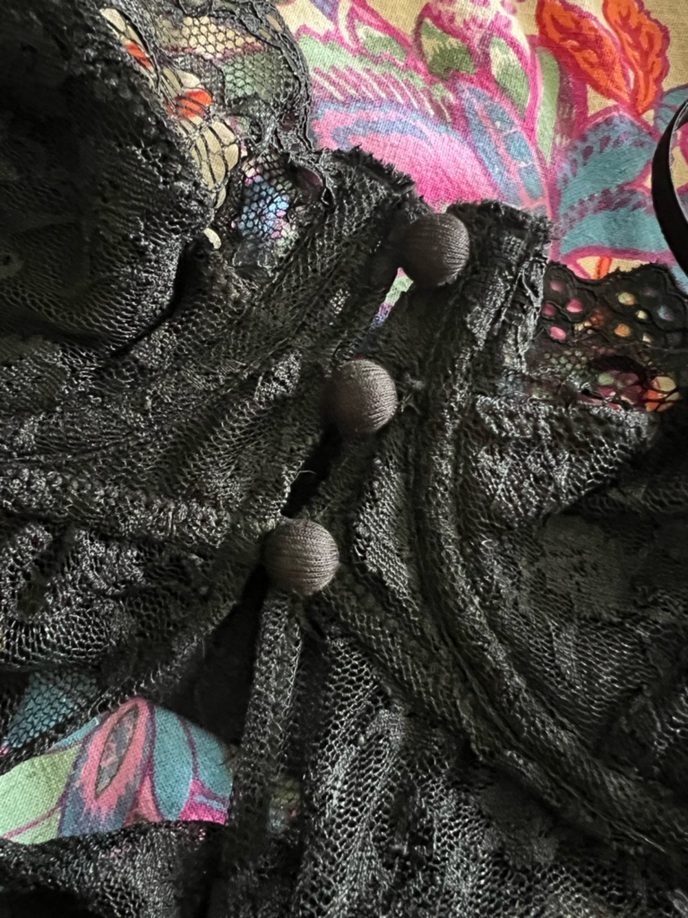 NWOT Black Lace Button-Front Bralette - Women Intimates & Sleepwear